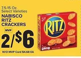Food Lion Nabisco ritz crackers offer
