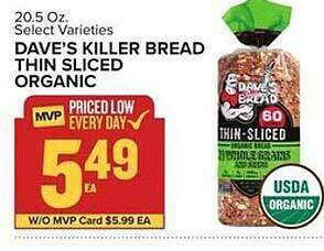 Food Lion Dave's killer bread thin sliced organic offer
