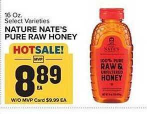 Food Lion Nature nate's pure raw honey offer