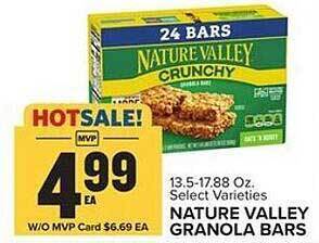 Food Lion Nature valley granola bars offer