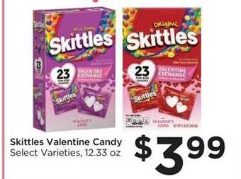 Skittles valentine candy