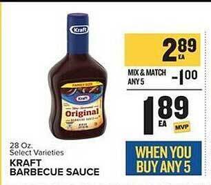 Food Lion Kraft barbecue sauce offer