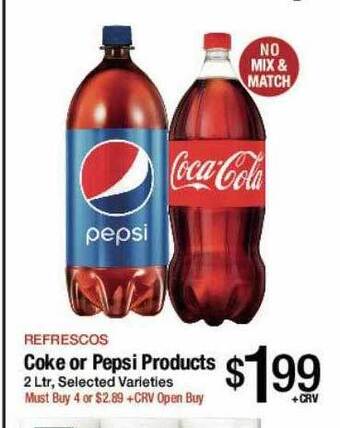 Jons International Coke or pepsi products offer