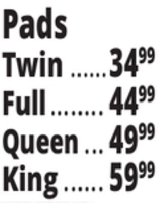 Ocean State Job Lot Mattress pads offer