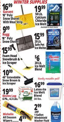 Ocean State Job Lot Winter supplies offer