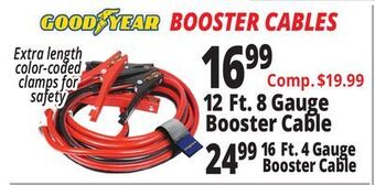 Ocean State Job Lot Goodyear booster cables offer