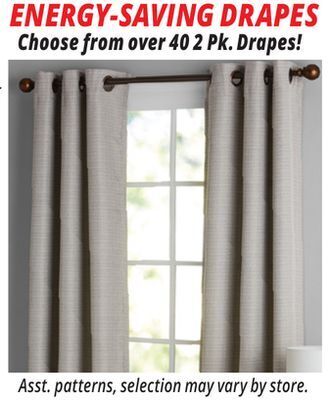 Ocean State Job Lot Energy saving blackout drapes offer