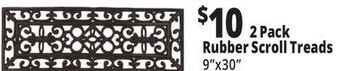 Ocean State Job Lot 2 pack rubber scroll treads offer