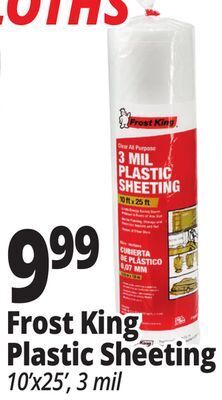 Ocean State Job Lot Frost king plastic sheeting offer