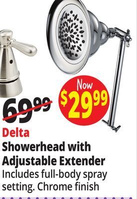 Ocean State Job Lot Delta showerhead with adjustable extender offer