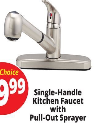 Ocean State Job Lot Single-handle kitchen faucet with pull-out sprayer offer