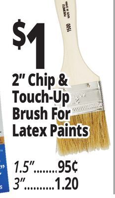Ocean State Job Lot 2" chip & touch-up brush for latex paints offer