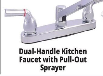 Ocean State Job Lot Dual-handle kitchen faucet with pull-out sprayer offer