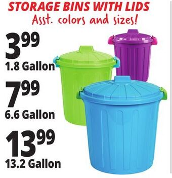 Ocean State Job Lot Storage bins with lids offer