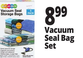 Ocean State Job Lot Vacuum seal bag set offer