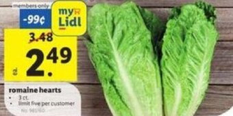 Lidl Romaine hearts offer