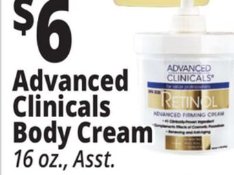 Ocean State Job Lot Advanced clinicals body cream offer