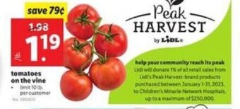 Lidl Tomatoes on the vine offer