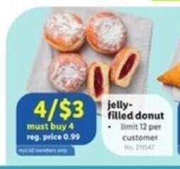 Lidl Jelly filled donut offer