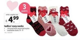 Lidl Ladies' cozy socks offer
