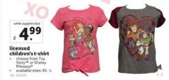 Lidl licensed children's t-shirt offer