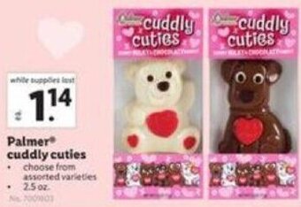 Lidl Palmer cuddly cuties offer