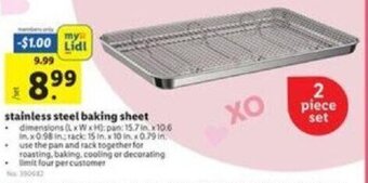 Lidl stainless steel baking sheet offer