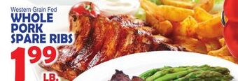 Bravo Supermarkets Whole pork spare ribs offer