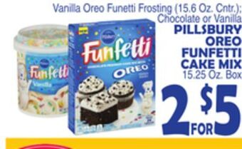 Bravo Supermarkets Pillsbury oreo funfetti cake mix 15.25 oz. box offer