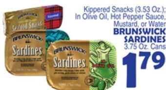 Bravo Supermarkets Brunswick sardines 3.75 oz. cans offer
