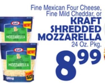 Bravo Supermarkets Kraft shredded mozzarella offer