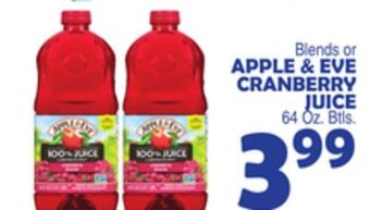 Bravo Supermarkets Apple & eve cranberry juice offer