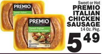 Bravo Supermarkets Premio italian chicken sausage offer