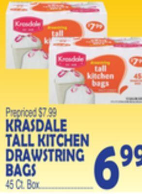 Bravo Supermarkets Krasdale tall kitchen drawstring bags offer