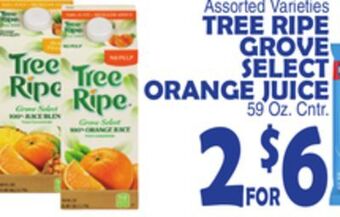 Bravo Supermarkets Tree ripe grove select orange juice offer