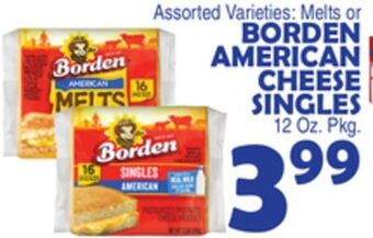 Bravo Supermarkets Borden american cheese singles offer
