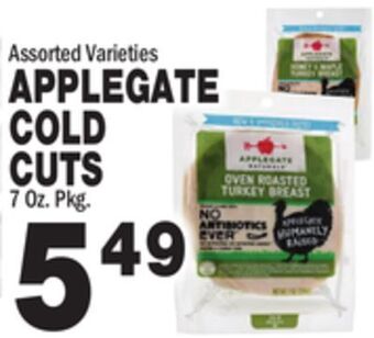 Bravo Supermarkets Applegate cold cuts offer