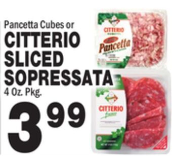 Bravo Supermarkets Citterio sliced sopressata offer