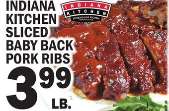 C Town Indiana kitchen sliced baby back pork ribs offer