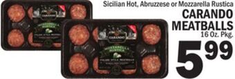 C Town Carando meatballs offer