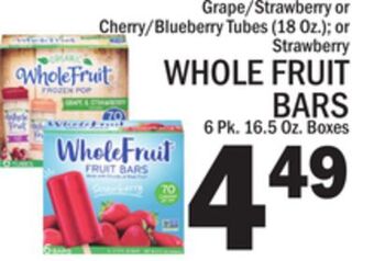 C Town Whole fruit bars 6 pk. 16.5 oz. boxes offer