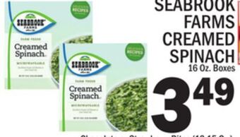 C Town Seabrook farms creamed spinach offer