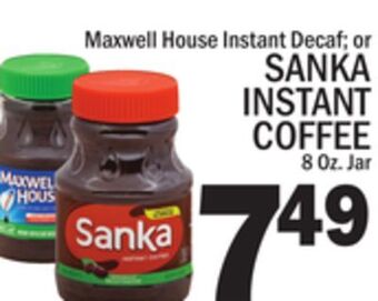 C Town Sanka instant coffee offer