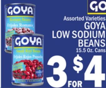 C Town Goya low sodium beans offer