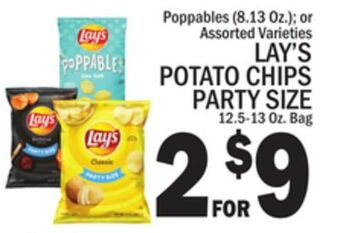 C Town Lay's potato chips party size 12.5-13 oz. bag offer