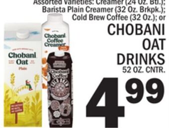 C Town Chobani oat drinks 52 oz. cntr offer