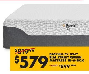 Big Lots Broyhill by sealy elm street queen mattress-in-a-box offer