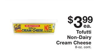Fairway Store Market Tofutti non-dairy cream cheese offer