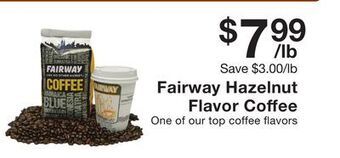 Fairway Store Market Fairway hazelnut flavor coffee offer