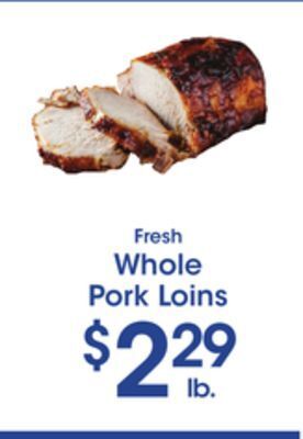 Price Rite Whole pork loins offer